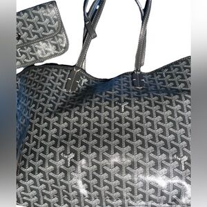 No Name Designer St Louie Tote Shopper Bag Large w/Matching Pouch